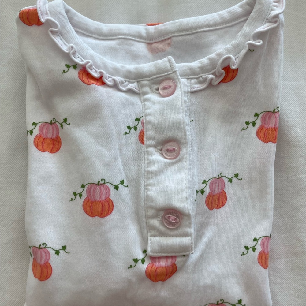 Little English 2-piece pumpkin pajamas